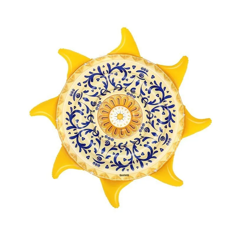Bestway Sicilia Uppblåsbar ö unisex, Yellow / blue, 226 x 226cm