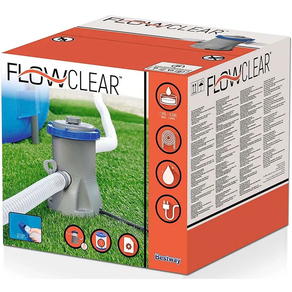 Bestway Simbassängfilter 1.249 Liter Per Timme unisex, Grey / white, One Size Bestway Simbassängfilter 1.249 Liter Per Timme unisex, Grey / white, One Size
