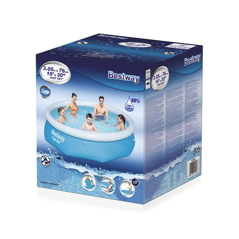 Bestway Snabb Installation Ø Utan Skimmer Rund Uppblåsbar Pool 305x76 Cm unisex, Blue, 3800L