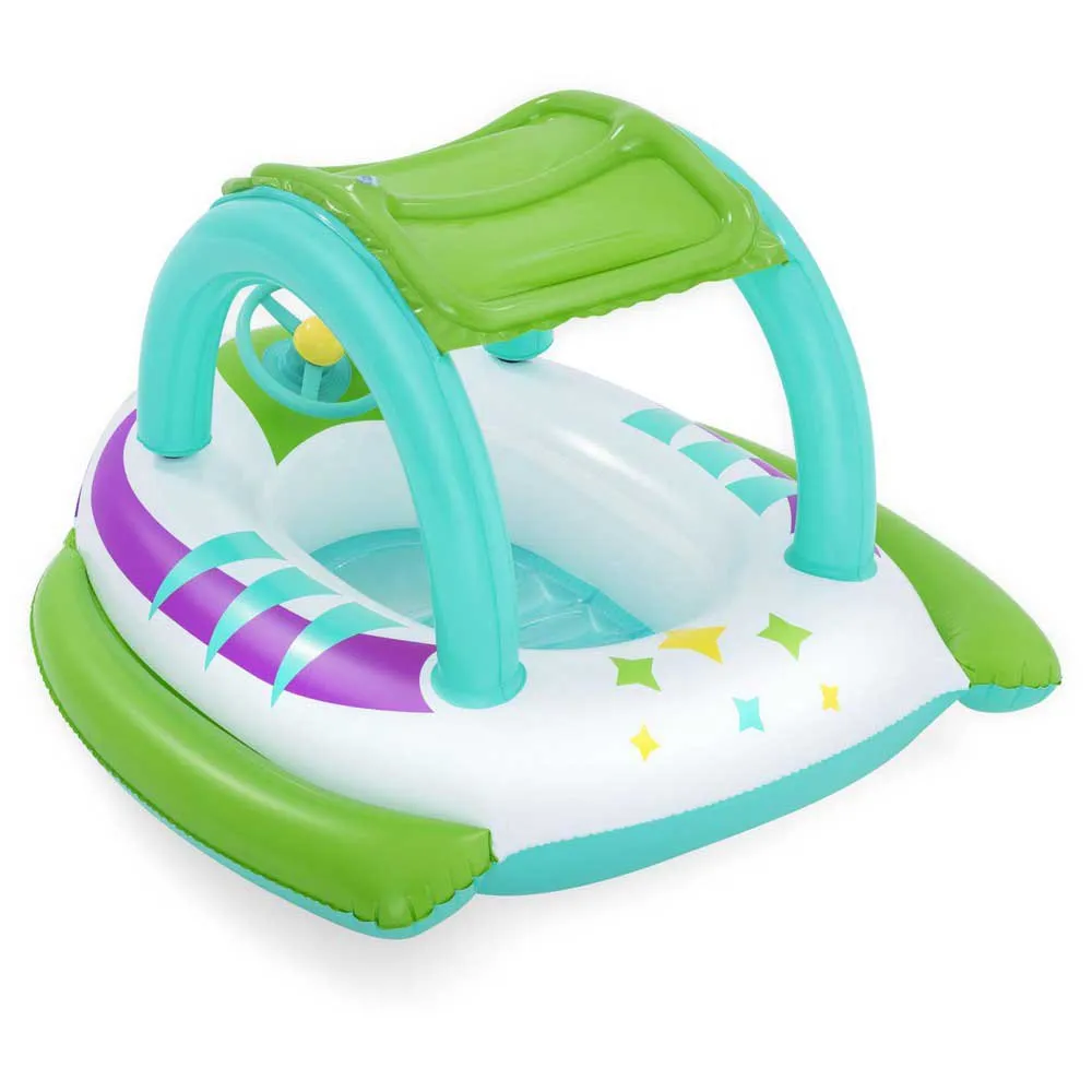 Bestway Space Splash Barns Uppblåsbara Båt unisex, Multicolour, 107 x 112cm