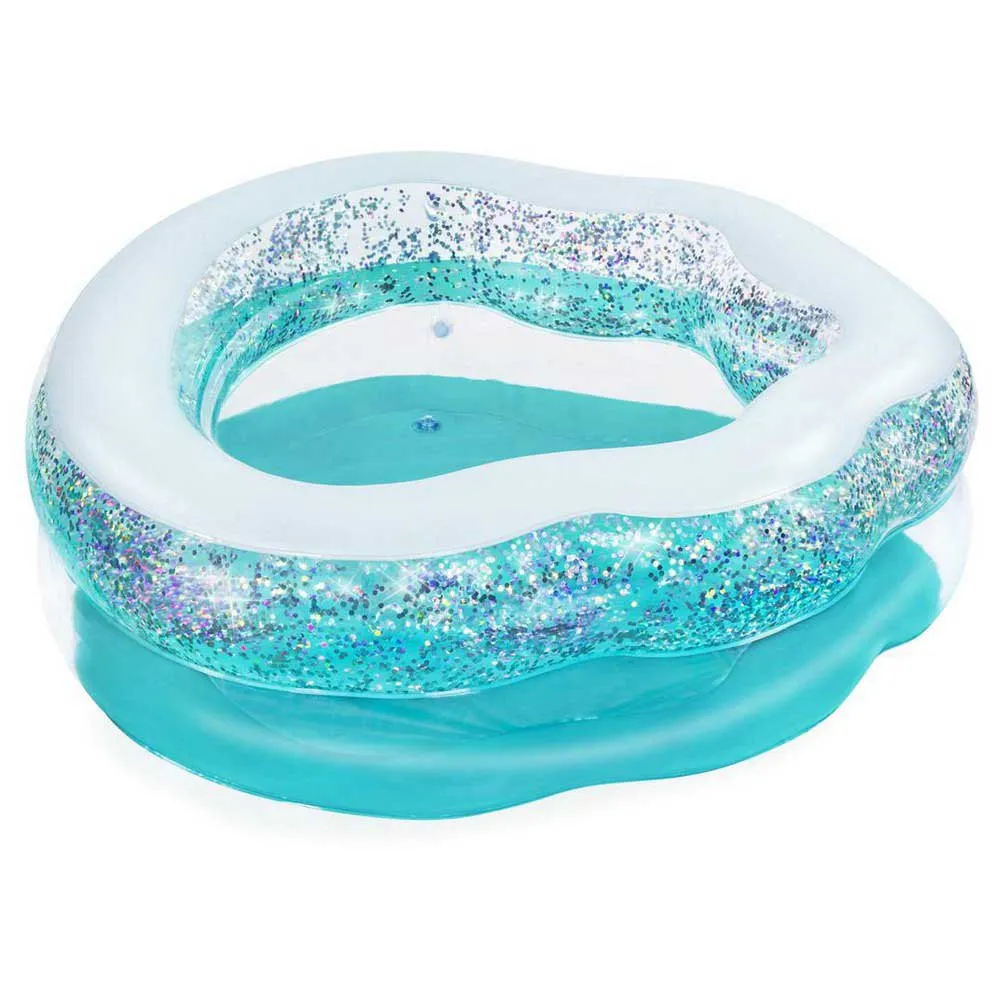 Bestway Sparkle Shell 150x127x43 Cm Rund Uppblåsbar Pool unisex, Clear / blue, 230L