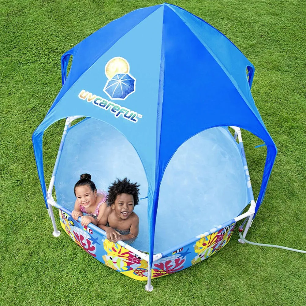 Bestway Splash-in-shade Ø183x51cm Stål Rund Ovanmarkspool unisex, Multicolour, 930L