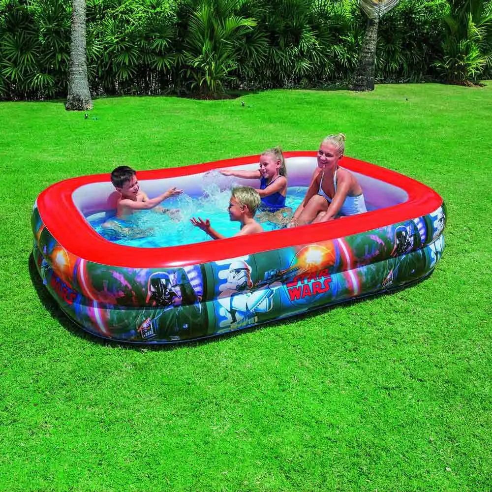 Bestway Star Wars 262x175x51 Cm Rektangulär Uppblåsbar Pool unisex, Multicolour, 778L