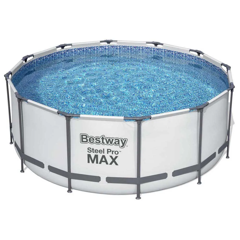 Bestway Steel Pro Max™ 366x122 Cm Stål Rund Ovanmarkspool unisex, White / grey, 10250L