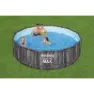 Bestway Steel Pro Max Ø 366x100 Cm Stål Rund Ovanmarkspool unisex, Grey / blue, 9150L