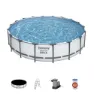 Bestway Steel Pro Max Ø 549x122 Cm Stål Rund Ovanmarkspool unisex, Grey / blue, 23062L