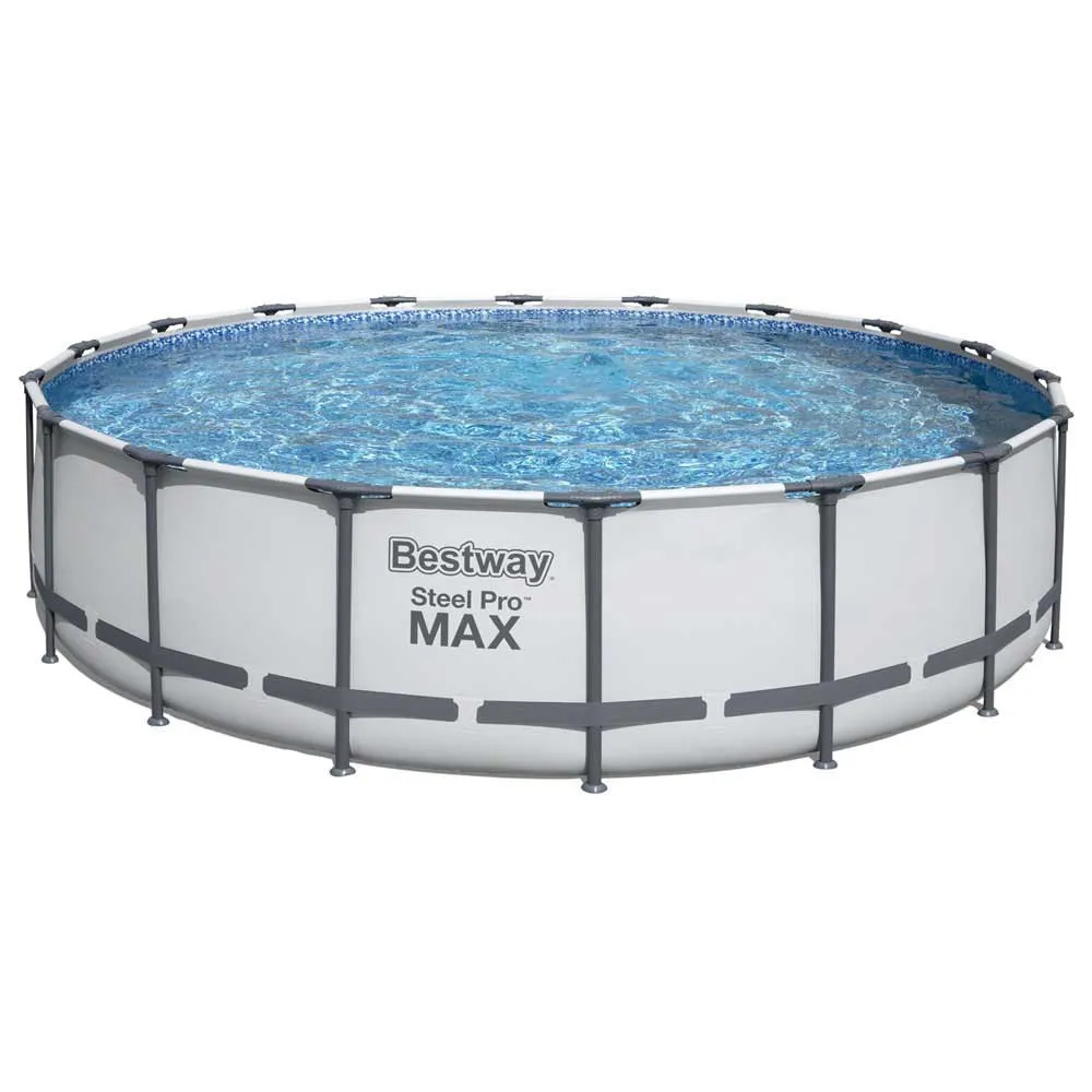 Bestway Steel Pro Max Ø 549x122 Cm Stål Rund Ovanmarkspool unisex, Grey / blue, 23062L