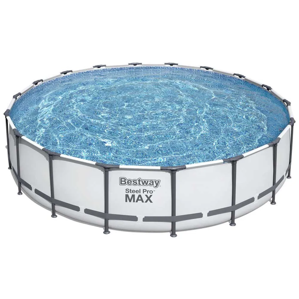 Bestway Steel Pro Max Ø 549x122 Cm Stål Rund Ovanmarkspool unisex, Grey / blue, 23062L