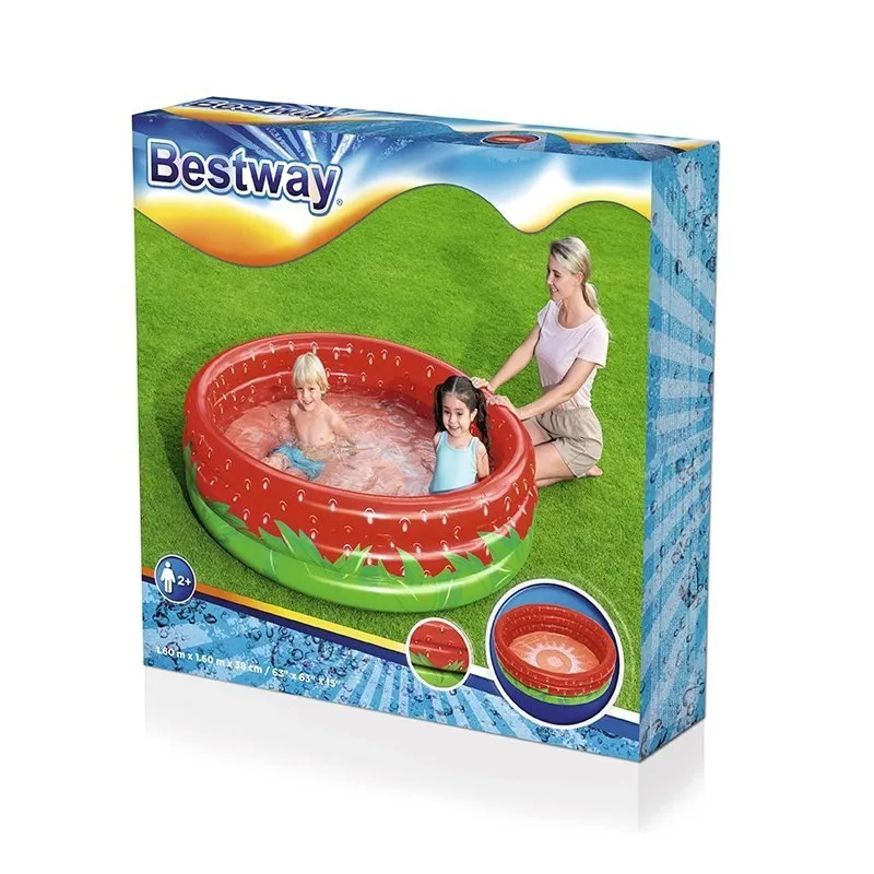 Bestway Strawberry Uppblåsbar Pool unisex, Red, 168 x 38cm