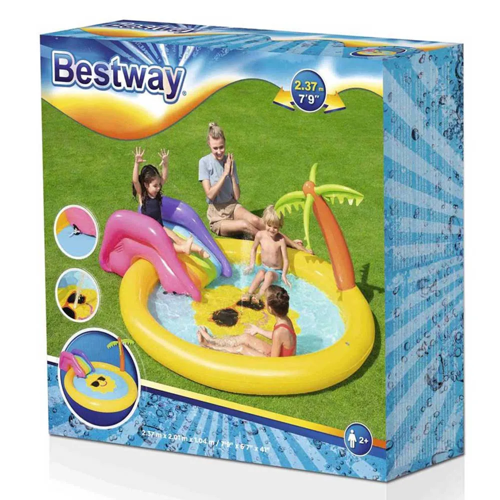 Bestway Sunnyland Splash 237x201x104 Cm Rund Uppblåsbar Pool unisex, Yellow / blue, 59L