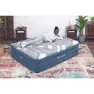 Bestway Tritech Queen Reinforced I-beam Dubbelsäng Med Inbyggd Pump, Blue / grey, 203 x 152 x 46cm