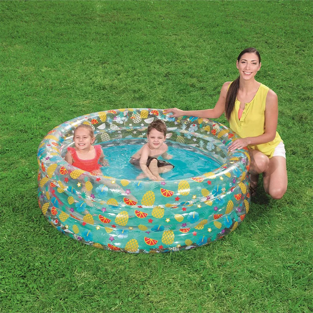Bestway Tropical Play Ø150x53 Cm Rund Uppblåsbar Pool unisex, Clear, 445L