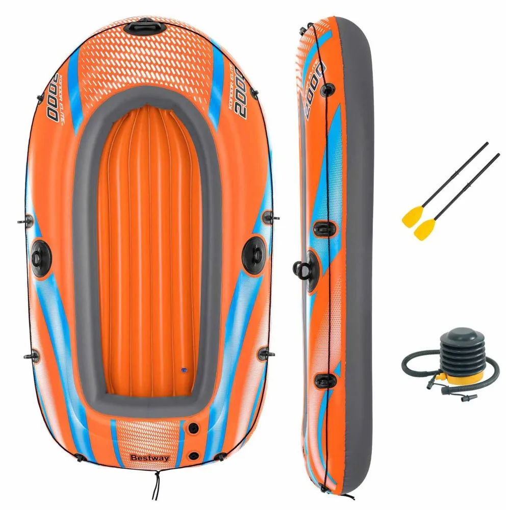 Bestway Uppblåsbar Båt Med Paddlar Och Pump 196x106 Cm unisex, Multicolor, One Size