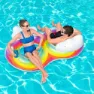 Bestway Uppblåsbar Dubbel Flytmadrass Med Ryggstöd 186x116 Cm, Multicolor, One Size
