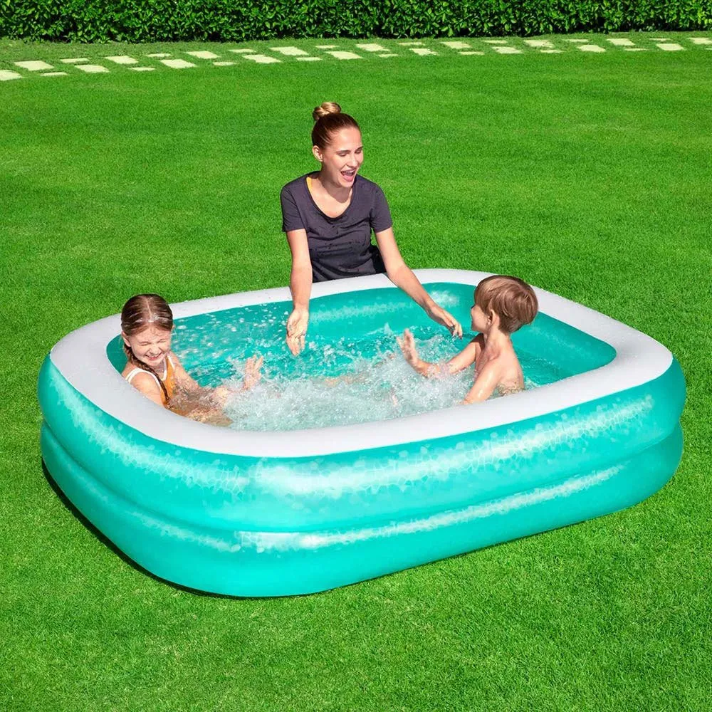 Bestway Uppblåsbar Familjepool 201x150x51 Cm, Multicolor, One Size Bestway Uppblåsbar Familjepool 201x150x51 Cm, Multicolor, One Size