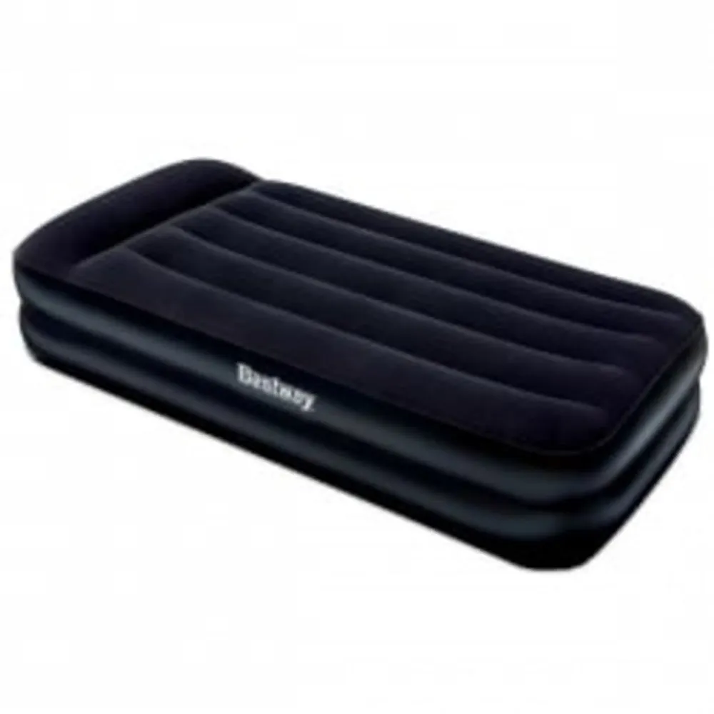 Bestway Uppblåsbar Flockad Luftmadrass Med Inbyggd Elektrisk Luftpump, Black, One Size Bestway Uppblåsbar Flockad Luftmadrass Med Inbyggd Elektrisk Luftpump, Black, One Size