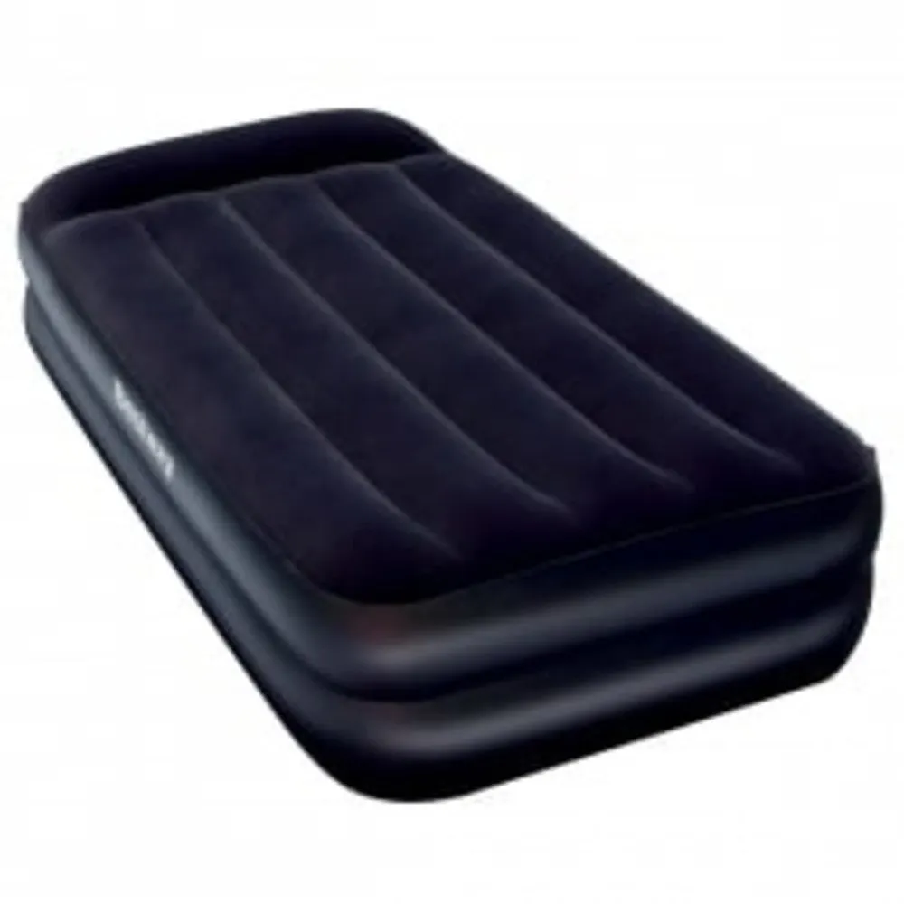 Bestway Uppblåsbar Flockad Luftmadrass Med Inbyggd Elektrisk Luftpump, Black, One Size Bestway Uppblåsbar Flockad Luftmadrass Med Inbyggd Elektrisk Luftpump, Black, One Size