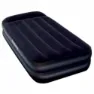 Bestway Uppblåsbar Flockad Luftmadrass Med Inbyggd Elektrisk Luftpump, Black, One Size