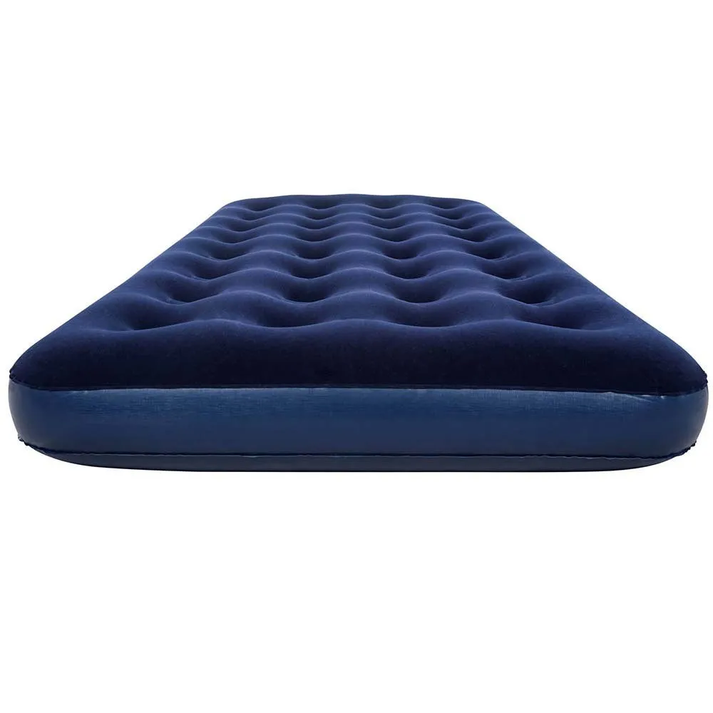 Bestway Uppblåsbar Flockad Madrass 188x99x22 Cm, Blue, One Size Bestway Uppblåsbar Flockad Madrass 188x99x22 Cm, Blue, One Size