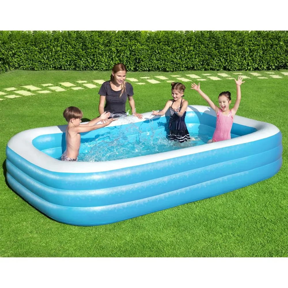 Bestway Uppblåsbar Pool 305x183x56 Cm unisex, Blue / white, 305 x 183 x 56cm