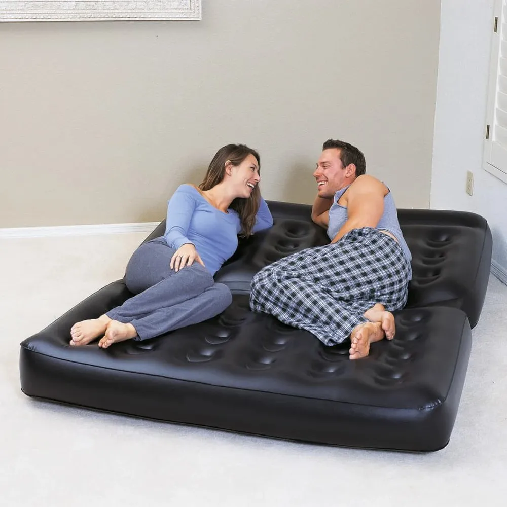 Bestway Uppblåsbar Soffa 5-i-1, Black, One Size