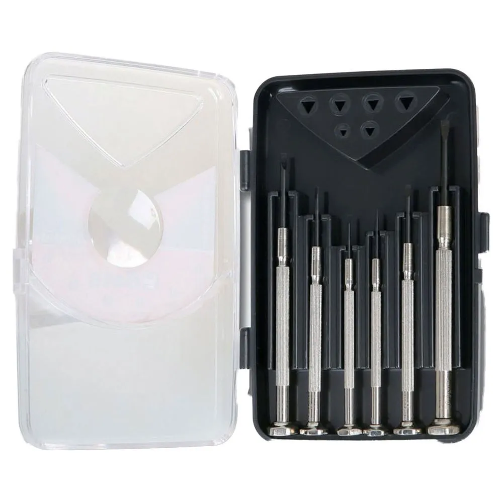 Beta Utensili 1.2/1.8/2/2.4/3 Mm Mikroskruvmejselkit, Black / silver, One Size