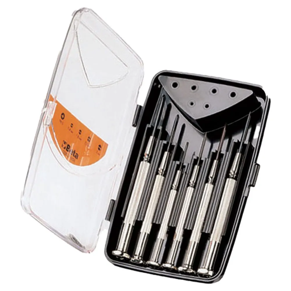 Beta Utensili 1.4/2/2.4/3 Mm + Ph0/ph1 Mikroskruvmejselkit, Black / silver, One Size