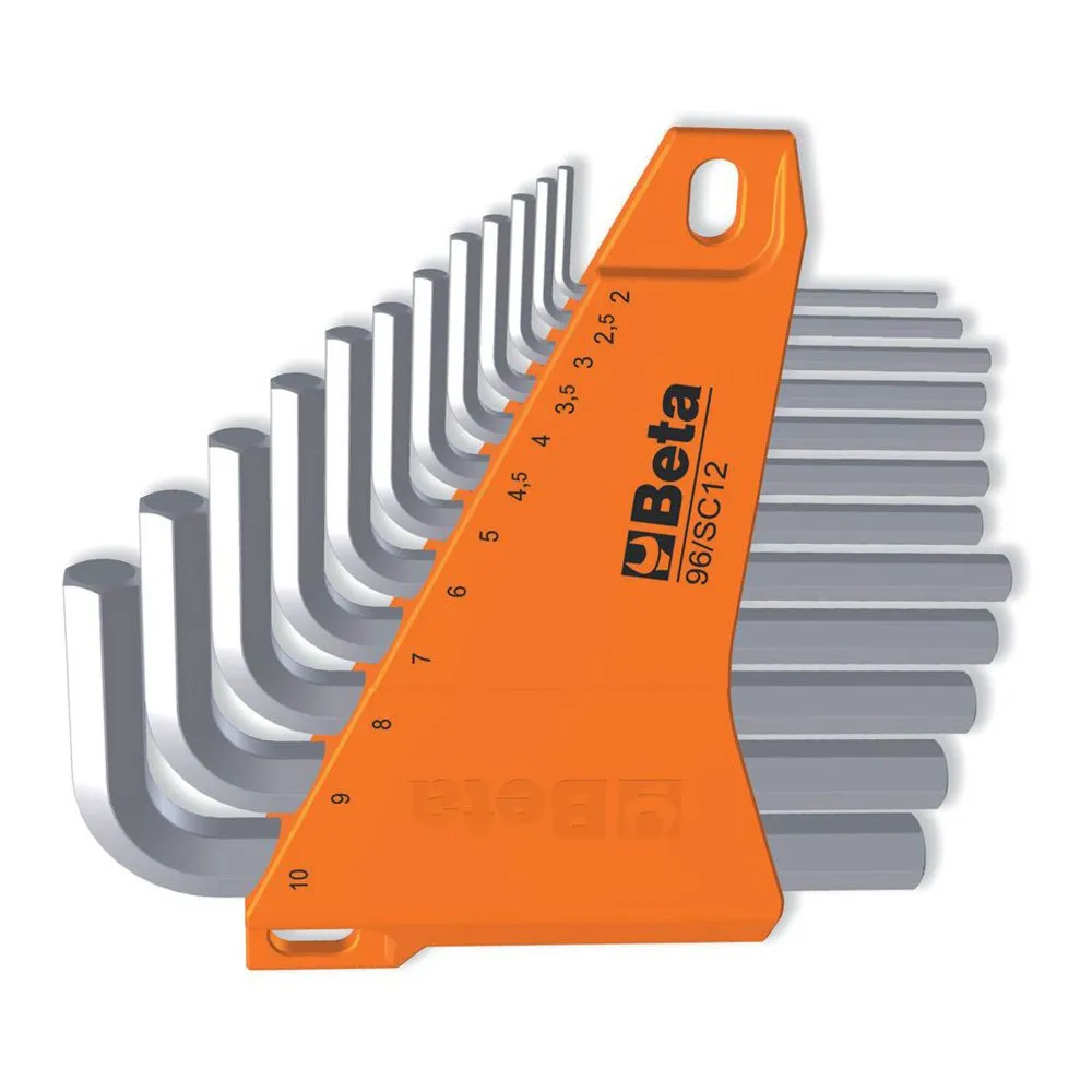 Beta Utensili 2-10 Mm Sexkantsnyckel 12 Enheter, Silver, One Size