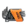 Beta Utensili Torx T9/t10/t15/t20/t25/t27/t30/t40 Skiftnyckel 8 Bitar, Black / orange, One Size