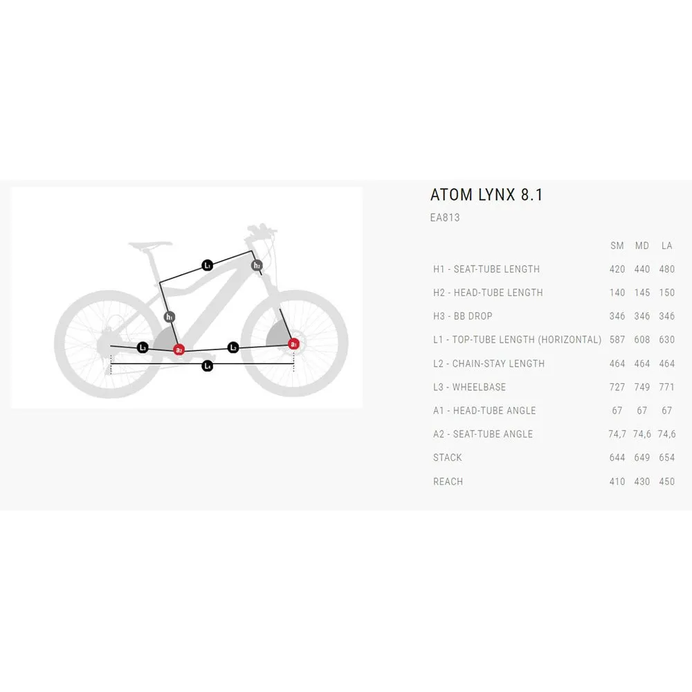 BH Bikes Atom Lynx 8.1 Bh1e 29´´ Deore 2023 Elcykel Mtb, Black / silver / black, L, 500Wh