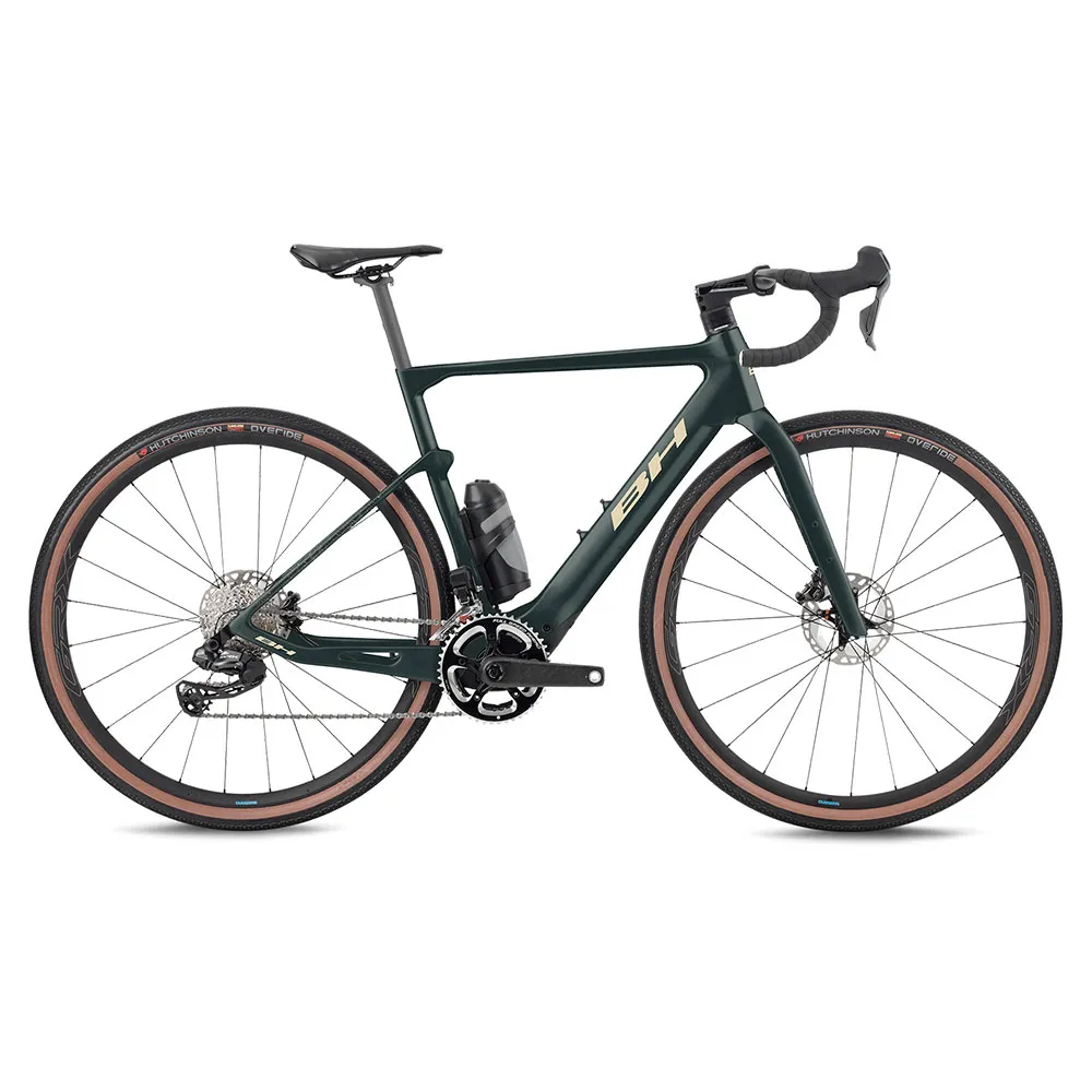 BH Bikes Igravelx Carbon Pro 2.9 28`` Grx Di2 2025 Elcykel Gravel, Pine green / crema / crema, L