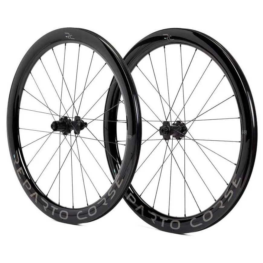 Bianchi Reparto Corse 50r Ceramitech Disc Tubeless Landsvägshjulset, Black, 12 x 100 / 12 x 142mm, Shimano/Sram HG