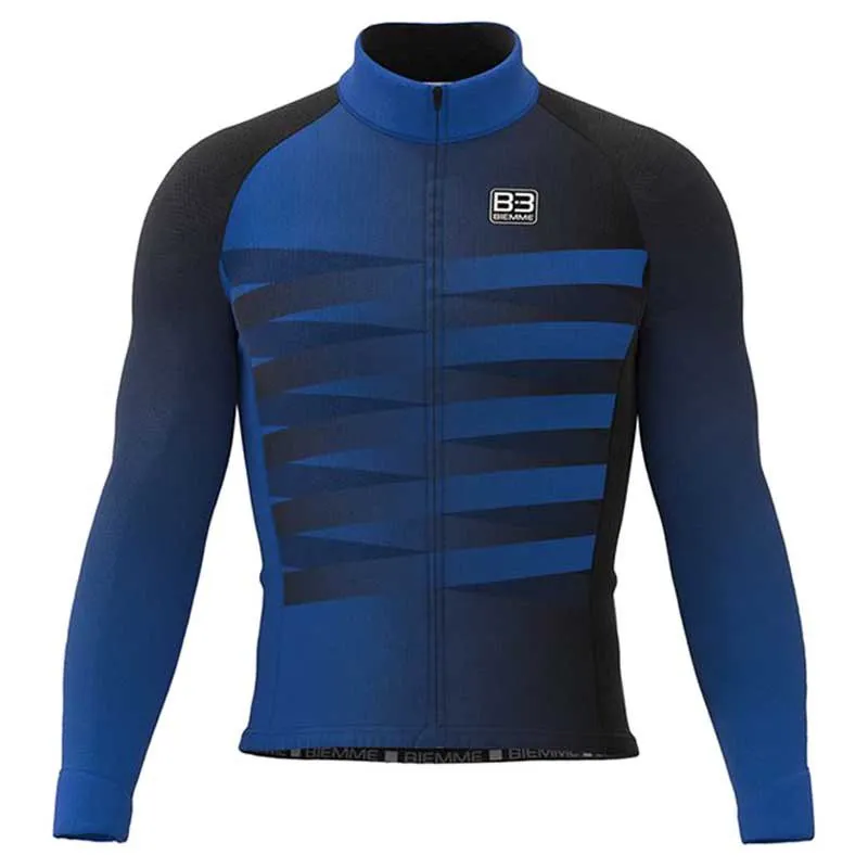 Biemme Ghisallo Långärmad Trikå, Black / blue, M