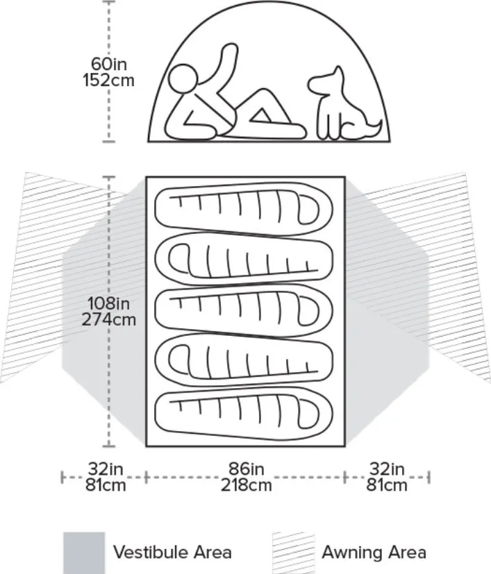 Big Agnes Copper Spur HV UL5, Grön, One Size