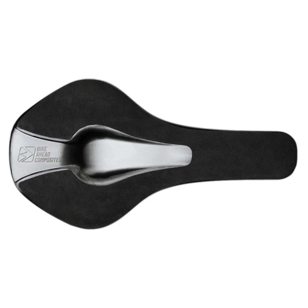 bike ahead composites The Hypersaddle Alcantara Cykelsadel, Black, 146mm