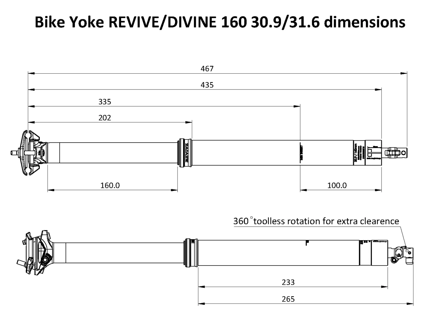 BikeYoke Divine Dropper Sadelstolpe