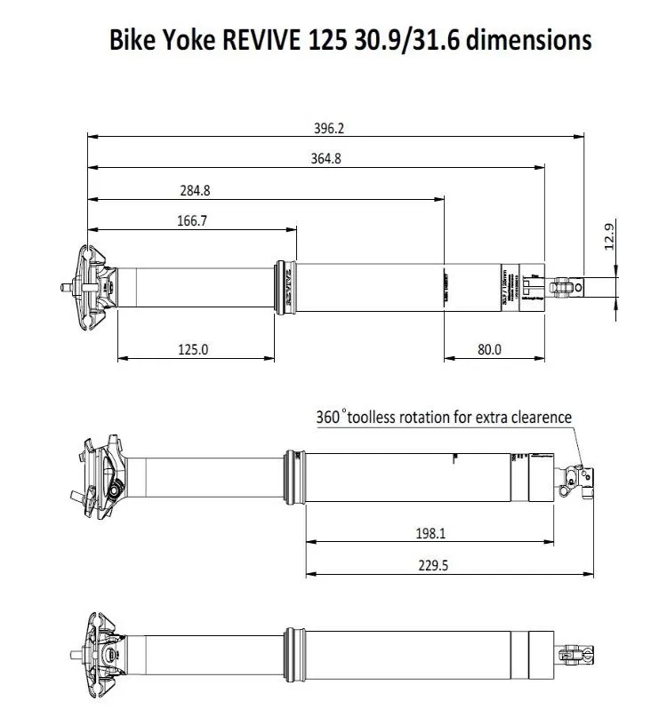 BikeYoke Revive 2.0 Dropper Sadelstolpe