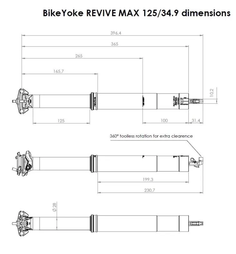 BikeYoke Revive Max Dropper Sadelstolpe