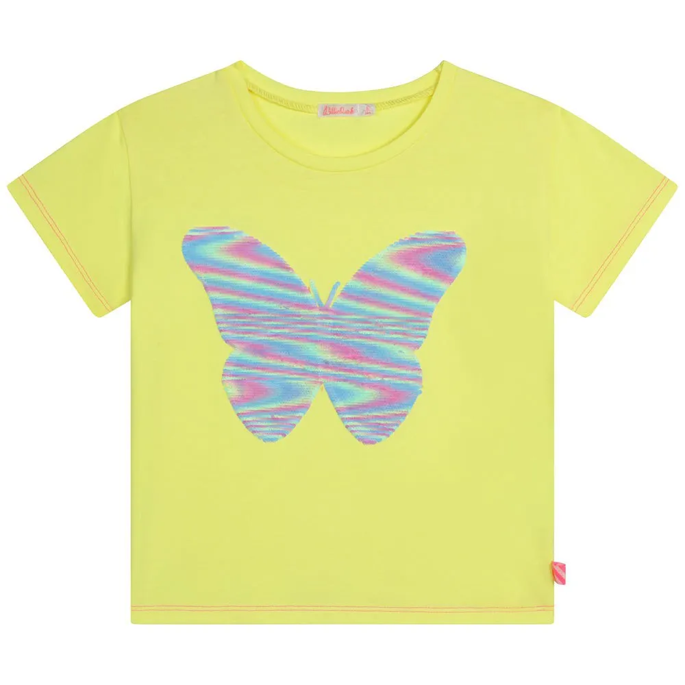 Billieblush U15b09 T-shirt Med Korta ärmar, Yellow, 3Y