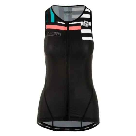 Bioracer Top Zipper ärmlös Triathlontröja, Beach zebra, M Bioracer Top Zipper ärmlös Triathlontröja, Beach zebra, M