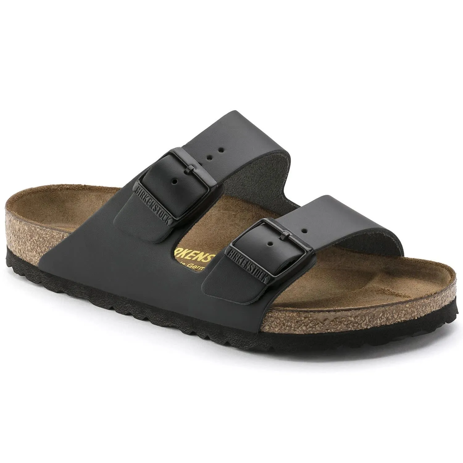 Birkenstock Unisex Arizona Natural Leather Narrow, Black Birkenstock Unisex Arizona Natural Leather Narrow, Black