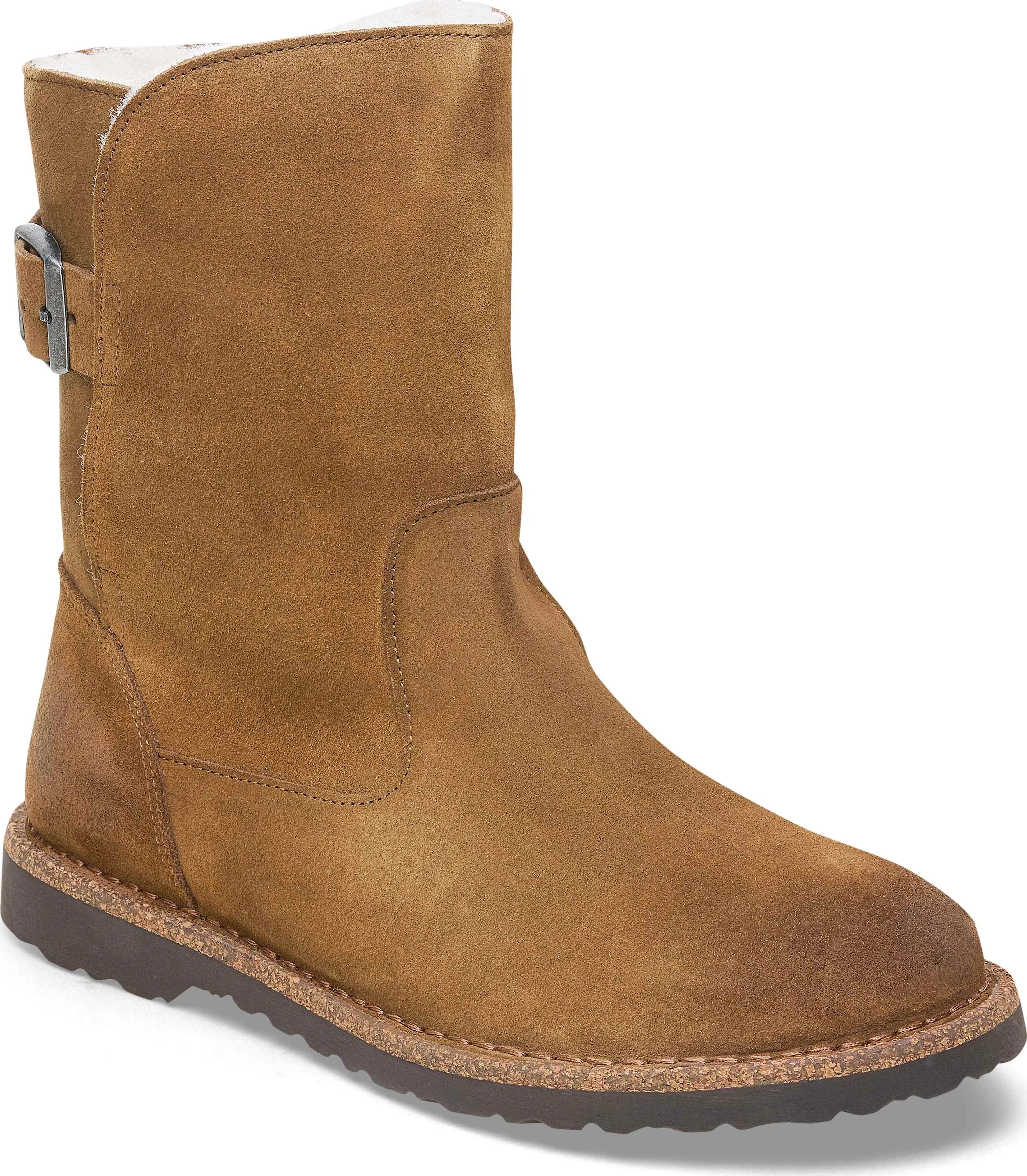 Birkenstock Women's Uppsala Shearling Suede Leather, Dark Tea