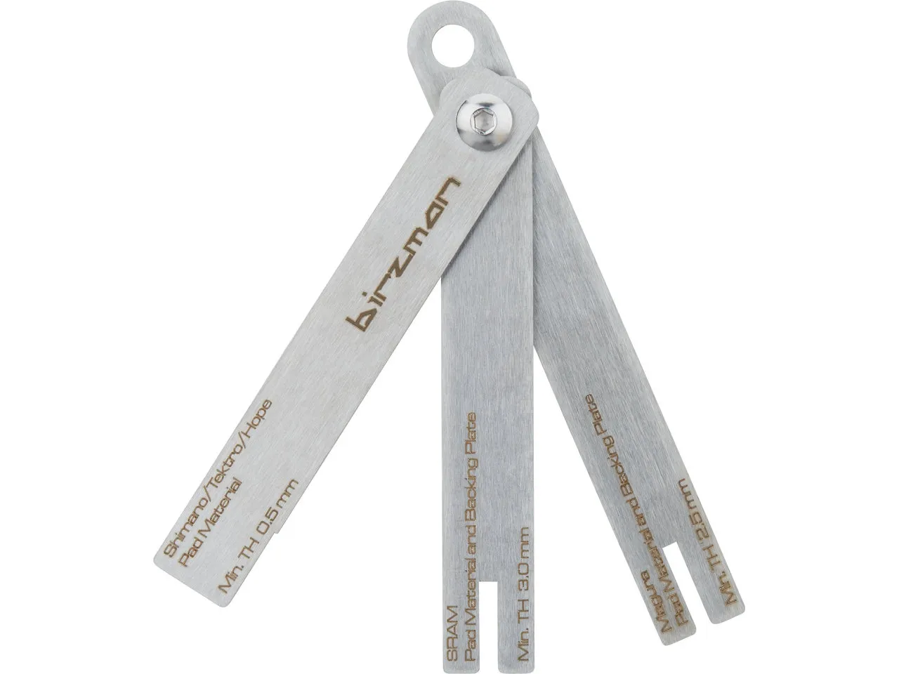 Birzman Brake Pad Wear Indicator Verschleißlehre für Bremsbeläge, Silver, One Size
