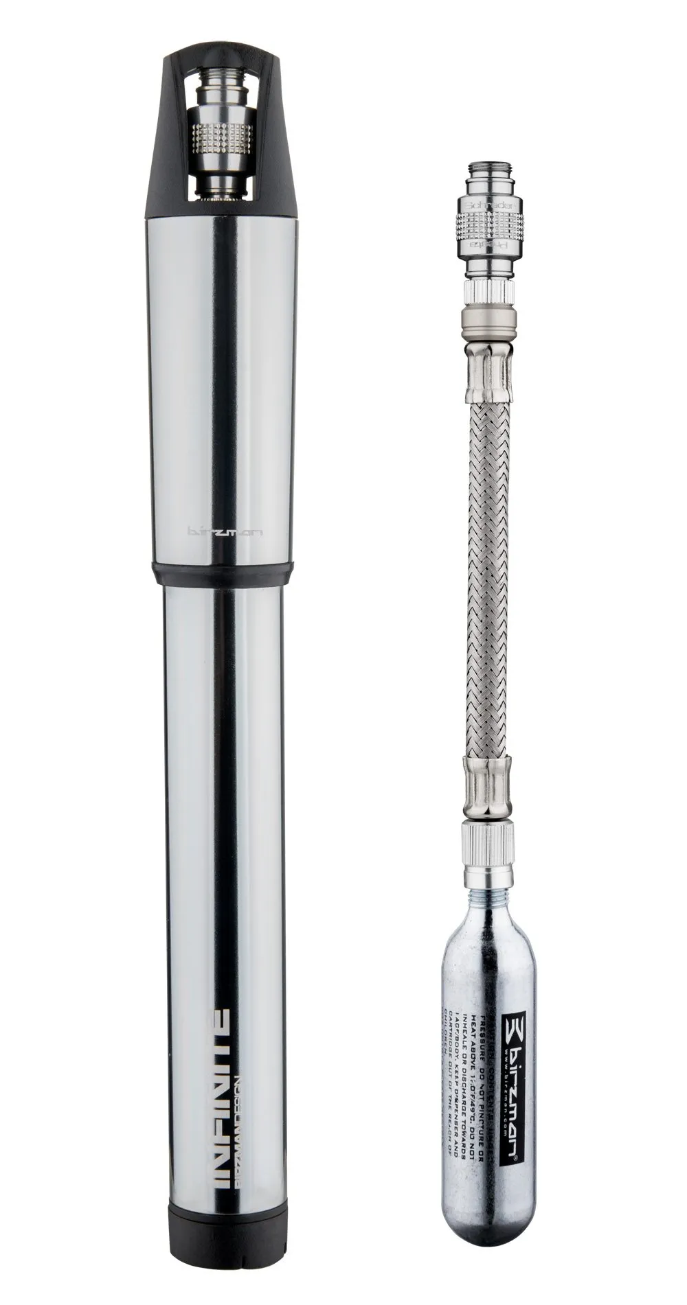 Birzman Infinite MTB hybridpump med 2 st kolsyrepatroner Birzman Infinite MTB hybridpump med 2 st kolsyrepatroner