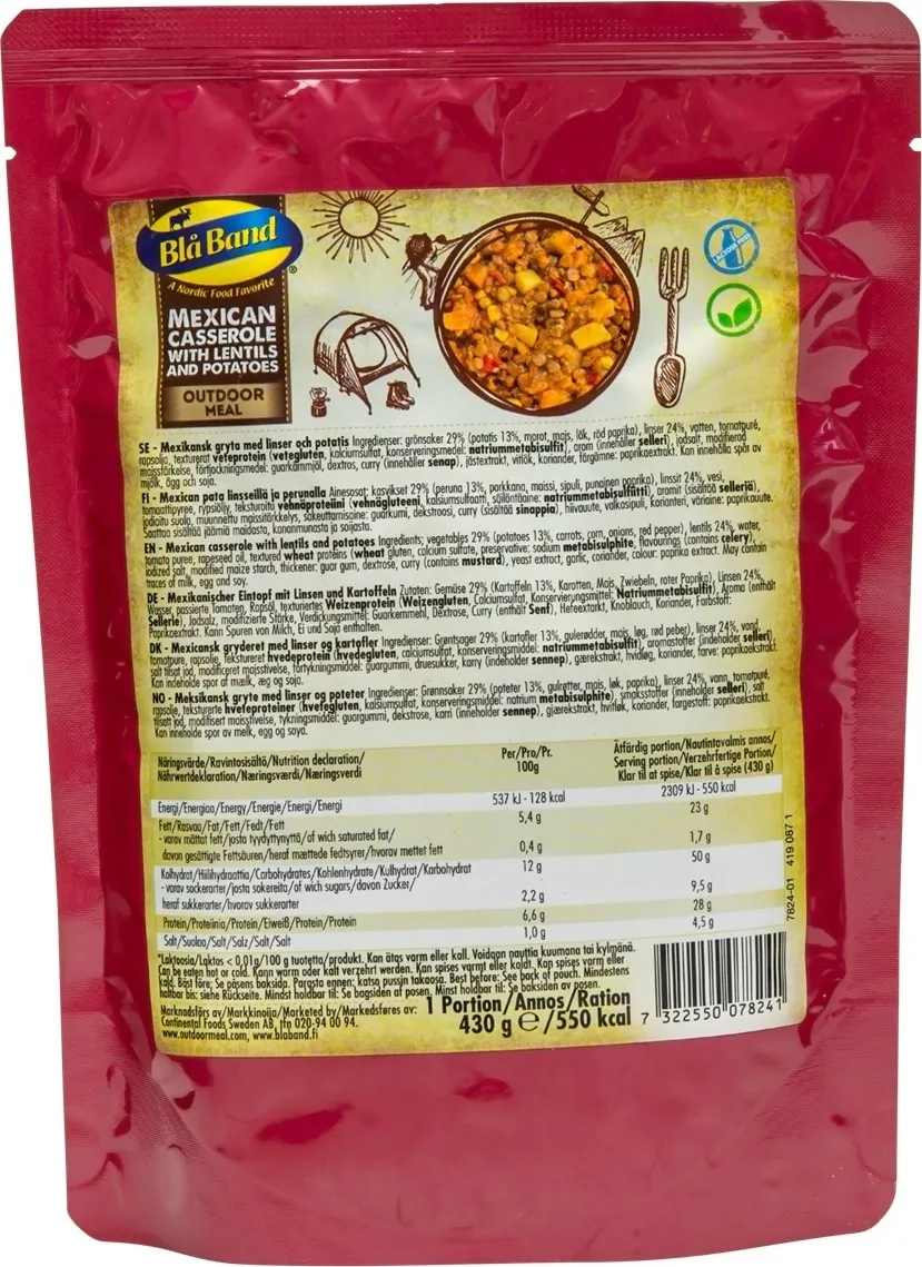 Blå Band Mexican Casserole With Lentils And Potatoes, NoColour, One Size