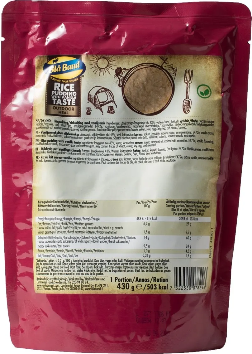 Blå Band Rice Pudding With Vanilla Taste, Nocolour, One Size