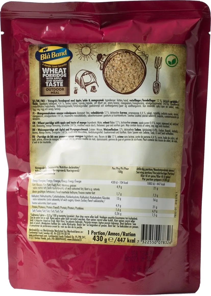 Blå Band Wheat Porridge With Apple & Mango, Nocolour, One Size