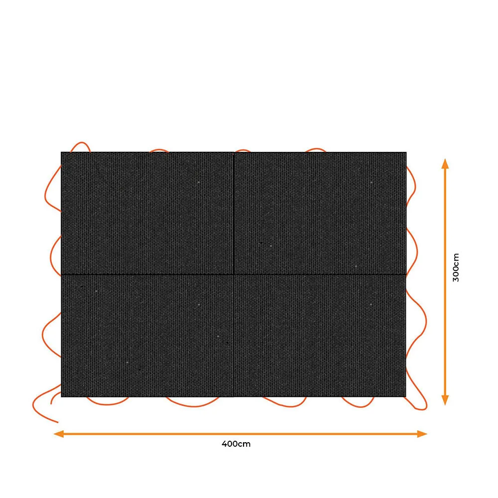 Black & Decker Presenning För Släpvagn 3x4 M, Black, One Size