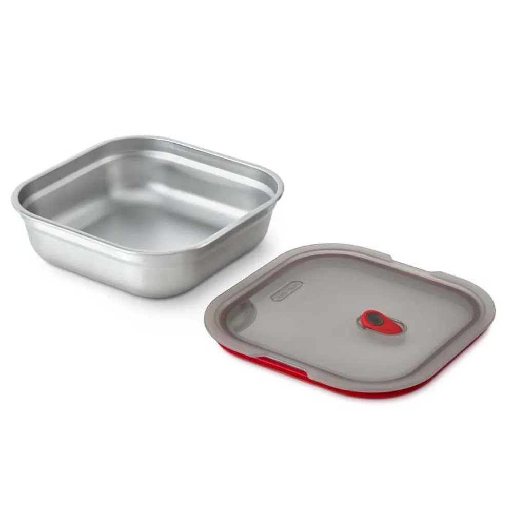 Black+blum Multi-function Square S 1.1l Lunchlåda, Grey / red, One Size