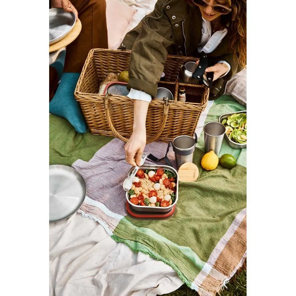 Black+blum Multi-function Square S 1.1l Lunchlåda, Grey / red, One Size